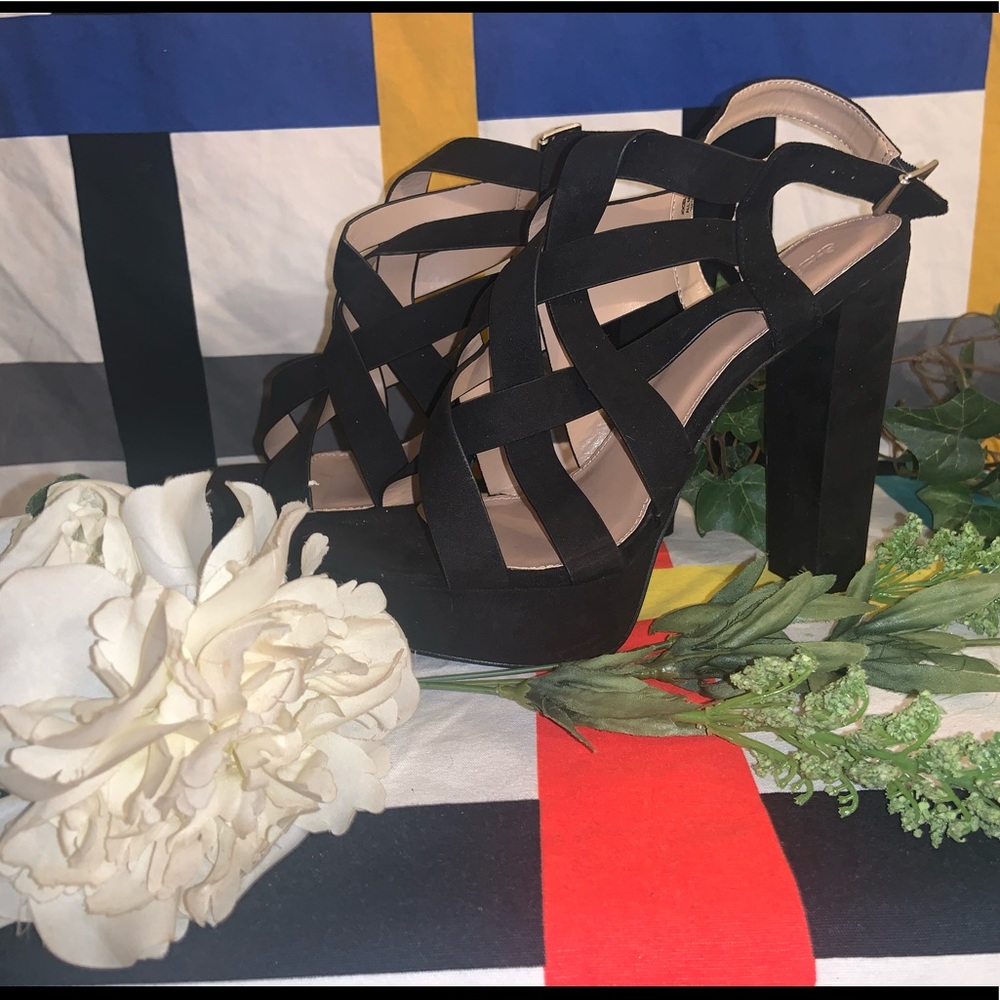 Black Strappy Heel